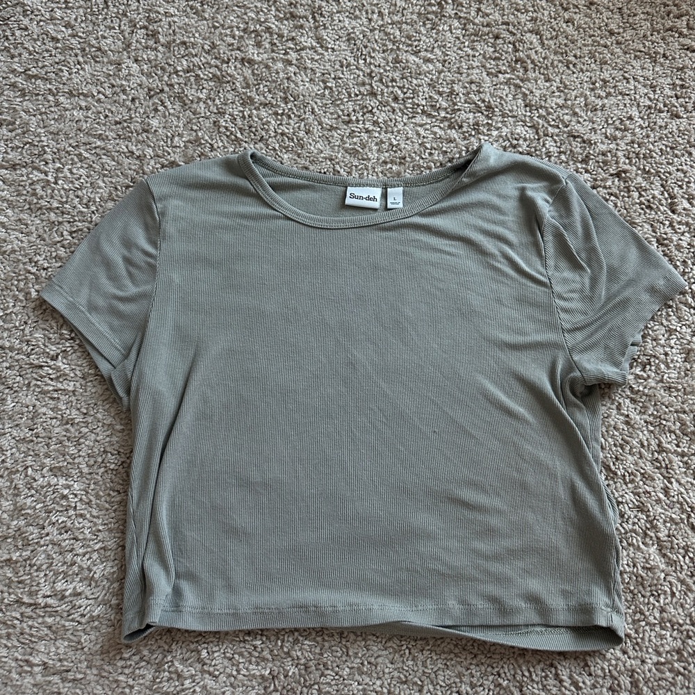 Aritzia Green Crop Top - Size L